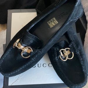 Gucci Suede Moccasins with 1955 Horsebit accent